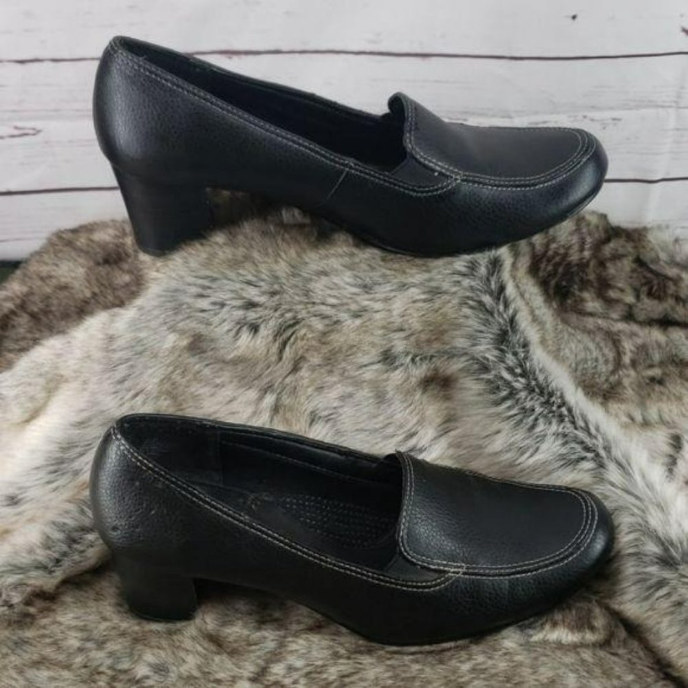 Kim Rogers Black Heeled sz‎ 8.5 Loafers shoes